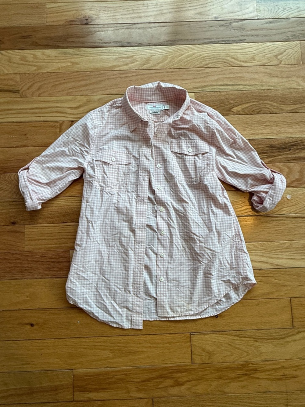 Vineyard Vines Pink Gingham Button-Down Shirt